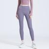 Calça Yoga Feminina Sensação de Pele Nua Escovada Cintura Alta Bumbum Pêssego Cropped Justa Alta Elasticidade Fitness Corrida Esportiva Jy6215