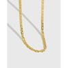 Gargantilla de cadena plana con forma de nariz de cerdo, estilo coreano, combinable, de plata de ley S925, para mujer, 399 unidades