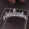 Tocados de Corona para Novia Boda 2023 Estilo Francés Fino Nuevo Boda Cumpleaños Princesa Estilo Reina Coronada Mayor Foto