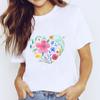 Comércio exterior 2023 nova cor grafite amor estampado camiseta de manga curta entrega peça única gola redonda