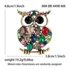 Broche Vintage de Aleación con Diamantes en Forma de Búho, Broche Versátil de Alta Gama para Ropa de Mujer: Br4490
