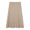 Saia Midi Plissada de Cintura Alta Estilo Vintage para Mulheres Plus Size, Cobre o Quadril e Emagrece 66070