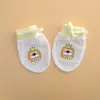 Guantes de malla para cara de bebé antiarañazos físicos de verano finos transpirables frescos alta elasticidad cordón ajustable para bebé