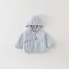 Conjunto Infantil Primavera e Outono Novo Estilo Coreano Fashionável Meninos Conjunto de Três Peças Versátil Casual Jaqueta Calça Conjunto Separado