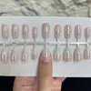Arte de uñas ojo de gato con lunares color durazno electrochapado, elegante y con estilo, favorecedor y versátil, uñas postizas hechas a mano, producto terminado al por mayor