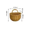 Nova Cesta de Armazenamento Trançada em Rattan Cozinha Gengibre Alho Cesta de Parede Banheiro Rack de Armazenamento para Lavatório Pingente Decorativo