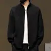 Suéter cárdigan para hombre para otoño e invierno, prenda exterior tejida de estilo casual suelto retro japonés, chaqueta suéter con cremallera para hombre