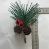 Accesorios de decoración personalizados de fábrica para Navidad y Año Nuevo, accesorios de boda, boda, bricolaje, flores de Navidad tridimensionales, frutos rojos