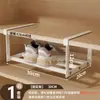 Zapatero Retráctil Gabinete para Zapatos Estante de Almacenamiento con Divisores en Capas Estante de Almacenamiento Retráctil Montado en Pared Artefacto de Almacenamiento para Gabinete de Zapatos del Hogar