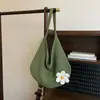 Bolsa de Ombro Tecida de Grande Capacidade Transfronteiriça para Mulheres 2025 Nova Bolsa de Praia para Férias Bolsa de Ombro de Tricô Vazada Bolsa Tote
