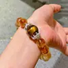 Pulsera de Diseño con Piedra Ojo de Tigre y Cristal Amarillo Natural Torre 12-16mm
