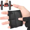 Protector de Palma Deportiva Sbr en Relieve Protector de Palma de Cuatro Dedos Levantamiento de Pesas Barra Gimnasio Peso Muerto Entrenamiento Guantes de Medio Dedo con Asistencia de Potencia