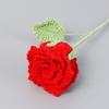Flor Artificial de Rosa Rosella de Lana Tejida a Mano Flor Inmortal Regalo para el Día de San Valentín Chino Regalo de Cumpleaños