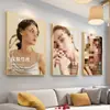 Pôster de Cuidados Faciais Imagem de Massagem Pintura Decorativa de Gerenciamento da Pele Limpeza Raspagem Publicidade Puxamento de Tendão Facial Pintura para Pendurar