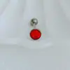 Disco de aleación de titanio F136 incrustado con uña de lengüeta de diamante checo, uña de labio, uña de hueso de oreja, piercing de bola de titanio G23