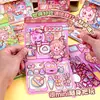 Mini Mochi Adesivos de Gelatina Fofos Livro Silencioso para Crianças Alívio do Estresse Cena Sem Corte Livro de Adesivos para Vestir