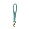 Llavero pulsera de cuerda de algodón tejida a mano, pulsera tejida con colgante, llavero, colgante para llave de coche
