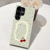 Funda Popular de Lunares y Cerezas Meike para Teléfono Samsung S25 Funda de Película S23 con Atracción Magnética S24 Funda Mate