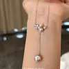 Colar Manta Pérola Rosa Estilo Francês para Mulheres 2026 Novo Modelo Luxo Leve Retrô Nicho Corrente da Clavícula Tendência Atacado