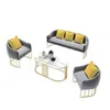 Sofá Combinado de Tela Nórdica de Lujo Ligero Salón de Belleza Fotografía de Bodas Sala de Exposiciones Área de Recepción y Negociación Cabina de Mesa y Silla para Ocio