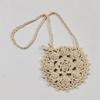 Bolso Cruzado Étnico Transfronterizo Puro Gancho Calado Correa de Hombro Ajustable Bolso con Cuentas Redondas Bolso para Teléfono Móvil A191265