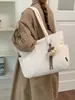 Bolso de Lona Casual Simple para Mujer de Gran Capacidad Versátil Bolso de Hombro Único y de Mano Bolso Tote de Tela de Nylon Bolso Grande para Clase de Estudiante