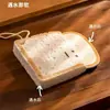 Paño de cocina de algodón de pulpa de madera, esponja para lavar platos de cocina no grasosa, se expande al mojarse, estropajo para ollas con expresión divertida de tostada