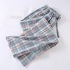 Calças de pijama de algodão lavadas para casal japonesas Calças masculinas e femininas de algodão Primavera e Outono Verão Reta Casual Xadrez Fabricantes de vestuário externo