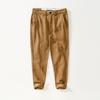 L8239 Calça Casual Refrescante Respirável de Ráfia Calça Reta Cintura Elástica Roupa de Praia Algodão e Linho Calça Masculina Peça Única Entrega