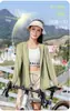 Ropa de Protección Solar de Hilo Original para Mujer 2025 Nuevo Sombrero de Pegamento Negro Ropa de Protección Solar Equitación Protección UV Sensación de Hielo Transpirable Ropa para la Piel