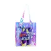 Producción de Bolsos Holográficos Láser de PVC, Bolsas de Regalo de Empaque Jelly de Alta Gama, Bolsas de Compra Transparentes de Plástico, Empaque de Té