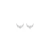 Aretes de Ala de Ángel de Plata de Ley S999 para Mujer, Alas de Circonita Simples y Frescas, Aretes de Plata Pura, Joyería Versátil al por Mayor