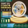 Ventas Directas de Fábrica 320 Luces 12V Bajo Voltaje Tira de Luces Decorativa Iluminación de Dormitorio Alto Brillo Tira de Luces Cob Tira LED Tira de Luces Autoadhesiva