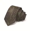 Gravata Masculina Transfronteiriça 7cm Cor Sólida Gravata Amarrada à Mão Gravata Jacquard de Poliéster Masculina Logotipo Gravata de Alta Qualidade para Homens