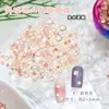 Venta al por mayor transfronteriza magia de sirena color Maillard diamante para uñas cuentas de burbujas mixtas multicolor uñas de cuentas de vidrio