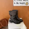 Botas ankle boots de salto bloco da moda na altura da panturrilha para mulheres, coleção outono 2026, botas Martin estilo western na cor marrom, que aumentam a altura, botas Melard