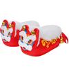 Nuevos zapatos para caminar para bebé estilo nacional, suela suave para bebé, puntera de tigre, zapatos rojos festivos bordados a mano con dragón y tigre, zapatos de tela transpirable