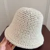Sombreros al por mayor Sombrero de pescador tejido retro francés para mujer Verano Delgado Versátil Sombrero para el sol Estilo japonés Sombrero de pescador