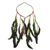 Cinturón de Plumas Tribales Africanas para el Cabello Estilo Étnico Bohemio Accesorios Primitivos para el Cabello Accesorios para Actuación Utilería Joyería Transfronteriza