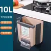 Cubo de basura colgante para cocina, cubo de basura plegable para el hogar, cubo de basura para puerta de armario montado en la pared, cubo de almacenamiento dedicado para residuos de cocina