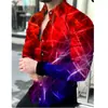 Comercio Exterior Europeo y Americano Camisa Estampada 3D para Hombre Primavera y Otoño Nuevo Estilo Casual de Moda Camisa de Manga Larga para Hombre Talla Grande Camisa Venta al por Mayor