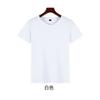 Camiseta de algodão 21 200g com gola redonda e manga curta, estampa de logotipo, camiseta publicitária, roupas de classe, macacão em branco, atacado
