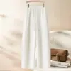 Pantalones Blancos para Mujer, Estilo Perezoso de Otoño, Nuevos Pantalones de Pierna Ancha Fluidos de Cintura Alta 2026, Pantalones Casuales tipo Plátano
