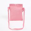 Bolsa de Lona Bolso de Hombro Único Bolso Simple para Teléfono Móvil para Mujer Color Sólido con Logotipo Grabado Bolso Cruzado Mini Bolso Cruzado Pintado a Mano