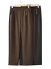 Pantalones de Madre Estilo Nuevo 2026 Otoño Cintura Elástica Pantalones Largos de Pierna Recta para Mujeres de Mediana Edad y Mayores Pantalones Casuales Gruesos con Estilo
