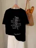 Camiseta de Manga Corta con Estampado de Letras de Diseño Nicho Estilo Hong Kong para Mujer Nueva Moda Primavera 2026 Top Holgado Versátil para Mujer