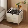 Mesa de Cabeceira Inteligente Multifuncional Luxo Alto Fim Armazenamento para Quarto Áudio Bluetooth Carregamento Sem Fio Mesa de Cabeceira Atacado