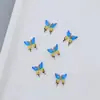 Joyería para Uñas Artísticas de Mariposa Artificial Luminosa Pintada Colorida Accesorios de Pasador de Pelo para Uñas Fluorescentes, Aretes