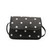 Mini Bolso Ins para Mujer 2025 Primavera Nuevo Moda Bolso Cuadrado Pequeño Elegante Moderno Lunares Ola Nicho Bolso Bandolera