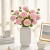 Linterna Jarrón de Plástico Puede Almacenar Agua Jarrón de Flores Hidropónico Blanco Patrón Vertical Imitación Jarrón de Cerámica Arreglo Floral Jarrón Decorativo